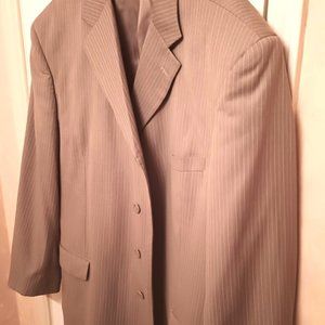 Zandello Men Blazer Tan with Multiple Color Line Accents